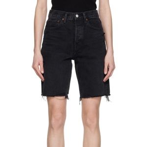AGOLDE black Ira Denim Shorts from Aritzia
